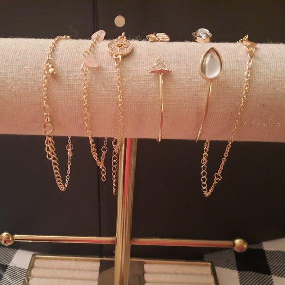 Goldtone Stacking Bracelets-6 Pack - Picture 4 of 5